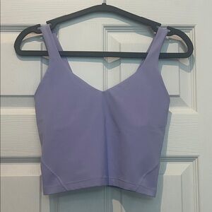 Lavender Lululemon V-Neck Crop Top Size 2